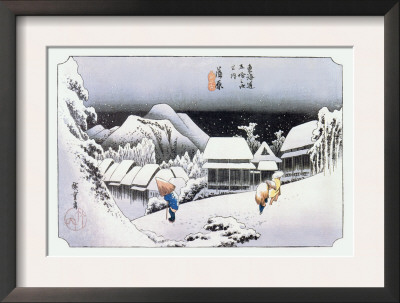 Night Snow At Kambara by Ando Hiroshige Pricing Limited Edition Print image