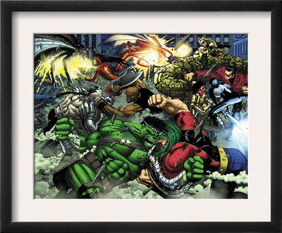 World War Hulk #2 Group: Hulk by John Romita Jr. Pricing Limited Edition Print image