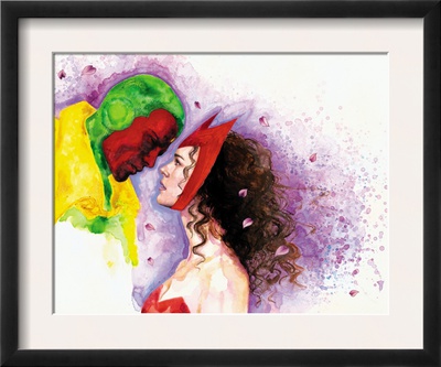 Avengers Finale #1 Headshot: Vision And Scarlet Witch by David Mack Pricing Limited Edition Print image