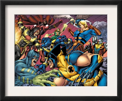 Eternals #8 Group: Wolverine, Ikaris, Beast, Vampiro, Eramis And Druig by Eric Nguyen Pricing Limited Edition Print image