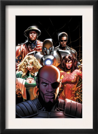 Squadron Supreme #5 Cover: Nick Fury, Arcanna, Old Soldier, Biogeneral, Ruggles, Nell And Blur by Greg Land Pricing Limited Edition Print image