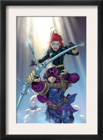 Hawkeye #8 Cover: Hawkeye And Black Widow by Salvador Larroca Pricing Limited Edition Print image