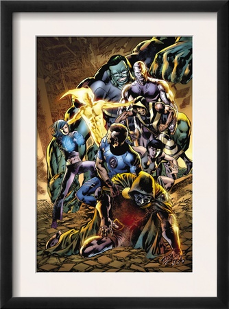 Fantastic Four #559 Cover: Mr. Fantastic, Lightwave And Natalie X by Bryan Hitch Pricing Limited Edition Print image