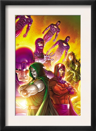 Doctor Doom And The Masters Of Evil #4 Cover: Dr. Doom, Magneto And Sentinel by Roger Cruz Pricing Limited Edition Print image