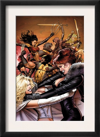 Uncanny X-Men #510 Cover: Pryor, Madelyne, Emma Frost, Wolverine And Lady Deathstrike by Greg Land Pricing Limited Edition Print image