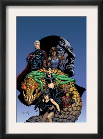 Excalibur #8 Cover: Callisto, Magneto, X-23, Omega Sentinel And Excalibur by Aaron Lopresti Pricing Limited Edition Print image