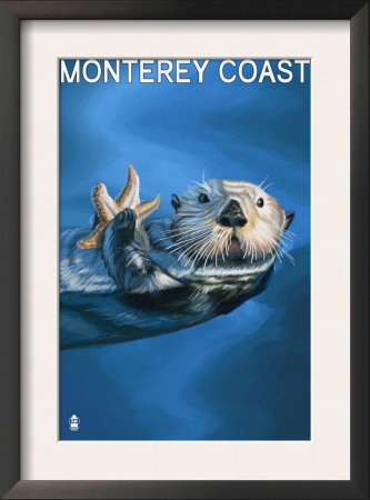 Monterey Coast, California - Sea Otter, C.2009 by Lantern Press Pricing Limited Edition Print image