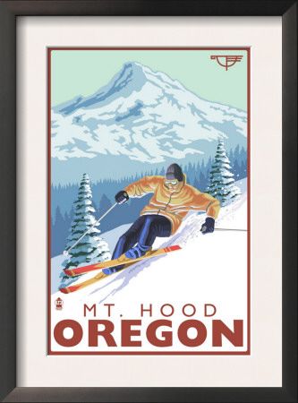 Timberline Lodge - Ski Mt. Hood, Oregon, C.2009 by Lantern Press Pricing Limited Edition Print image