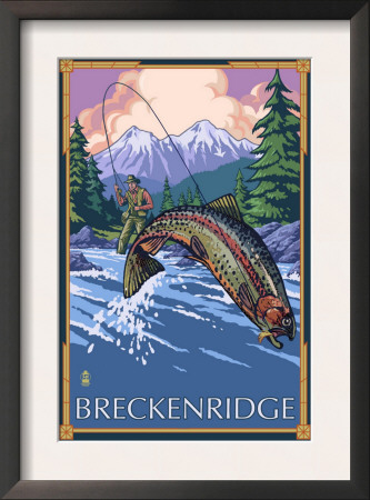 Breckenridge, Colorado - Fisherman, C.2008 by Lantern Press Pricing Limited Edition Print image