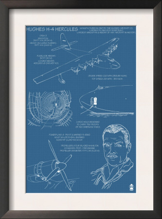 Spruce Goose - Hughes H-4 Hercules Blueprint, C.2009 by Lantern Press Pricing Limited Edition Print image