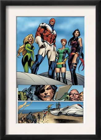 Uncanny X-Men #463 Group: Captain Britain, Psylocke, Marvel Girl And Meggan by Alan Davis Pricing Limited Edition Print image