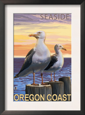 Seagulls - Seaside, Oregon, C.2009 by Lantern Press Pricing Limited Edition Print image