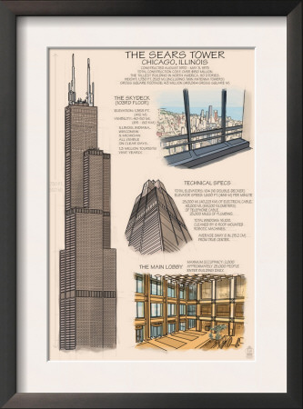 Sears Tower - Technical - Chicago, Il, C.2009 by Lantern Press Pricing Limited Edition Print image