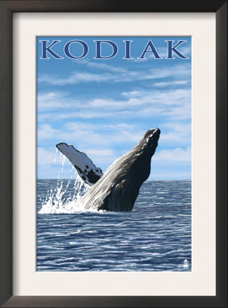 Kodiak, Alaska - Humpback Whale, C.2009 by Lantern Press Pricing Limited Edition Print image