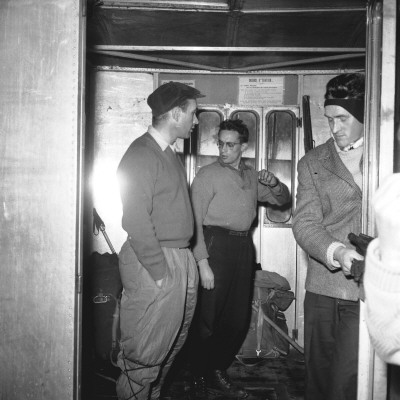 Lionel Terray, French Mountaineer, Coach Of The Quebec The Ski Team In 1946 by Benno Graziani Pricing Limited Edition Print image