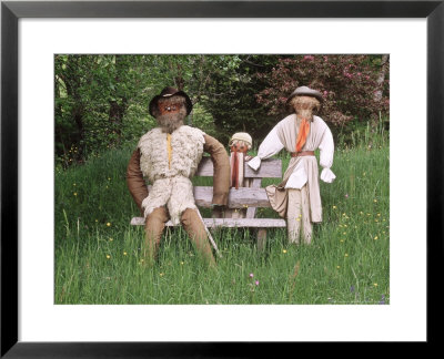 Family Made From Plant Pots Sitting On A Bench by Jean-Claude Hurni Pricing Limited Edition Print image