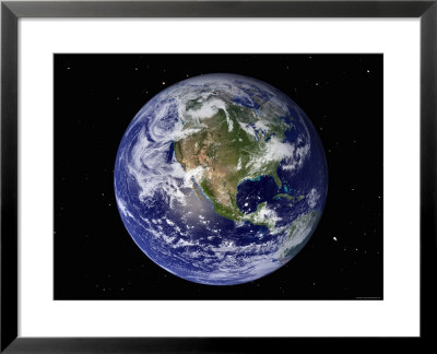 Full Earth Showing North America (With Stars) by Stocktrek Images Pricing Limited Edition Print image