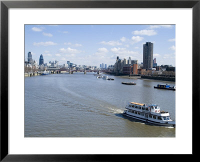 View Over The Thames Including The Swiss Re Building (The Gherkin), London, England by Ethel Davies Pricing Limited Edition Print image