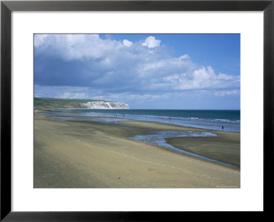 Beach View To Culver Cliff, Sandown, Isle Of Wight, England, United Kingdom by David Hunter Pricing Limited Edition Print image