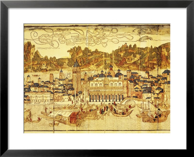 Early Panorama Of Venice Dating From The 15Th Century, Sansovino Library, Venice, Veneto, Italy by Adam Woolfitt Pricing Limited Edition Print image