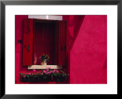 Colorful House With Flowerboxes, Burano, Italy by Julie Eggers Pricing Limited Edition Print image