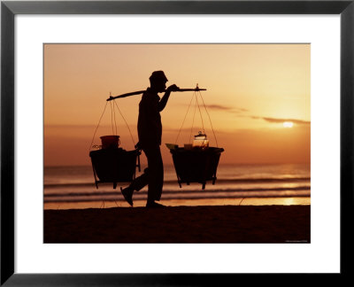 Kuta Beach, Local Vendor, Sunset, Bali, Indonesia by Steve Vidler Pricing Limited Edition Print image