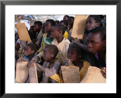 Children At Village School, Niger by Oliver Strewe Pricing Limited Edition Print image