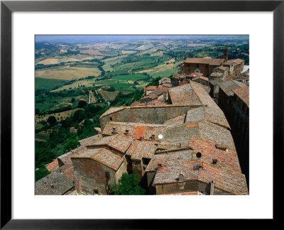 Rooftops Of Town Overlooking Tuscan Countryside, Montepulciano, Italy by Bethune Carmichael Pricing Limited Edition Print image