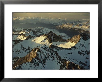 Aerial View Of Snow-Covered Mountains In The Sierra Nevadas by Phil Schermeister Pricing Limited Edition Print image