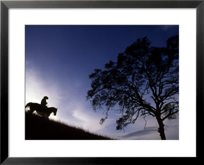 Silhouette Of Cowboy, Picabo, Idaho by Kate Thompson Pricing Limited Edition Print image