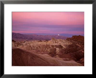 Full Moon Setting Over Manly Beacon At Zabriskie Point by Michael Melford Pricing Limited Edition Print image