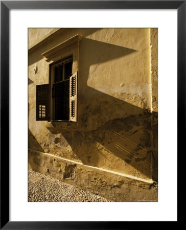 Shuttered Window Of Old Mansion In Old City, Rhodes, Dodecanese Islands, Greece by David Beatty Pricing Limited Edition Print image