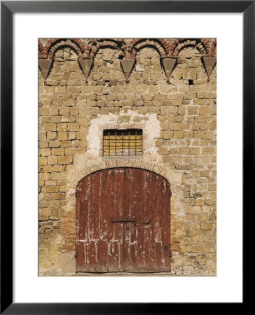 Wooden Fortified Gates Of Medieval Town, Buonconvento, Italy by Dennis Flaherty Pricing Limited Edition Print image
