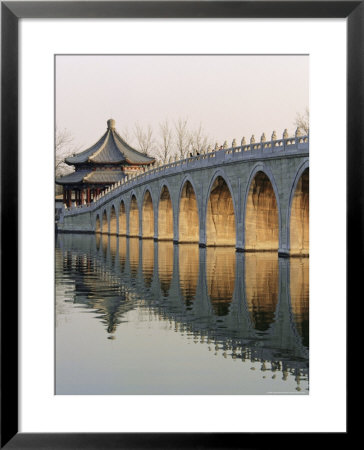 Seventeen Arch Bridge, Kunming Lake, Summer Palace, Beijing, China, Asia by Charles Bowman Pricing Limited Edition Print image