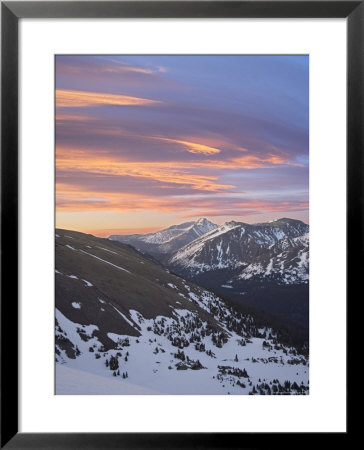 Orange Clouds At Dawn Above Longs Peak, Rocky Mountain National Park, Colorado by James Hager Pricing Limited Edition Print image