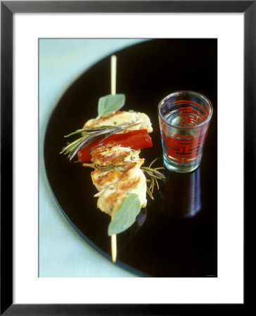 Chicken Kebab And Asian Drink by Jean Cazals Pricing Limited Edition Print image
