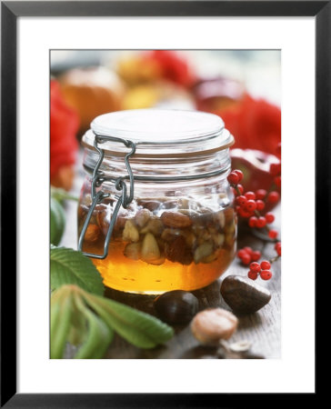 Honey With Chestnuts And Almonds In Jar by Alena Hrbkova Pricing Limited Edition Print image