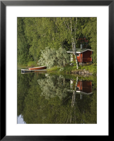 Sauna And Lake Reflections, Lapland, Finland by Doug Pearson Pricing Limited Edition Print image