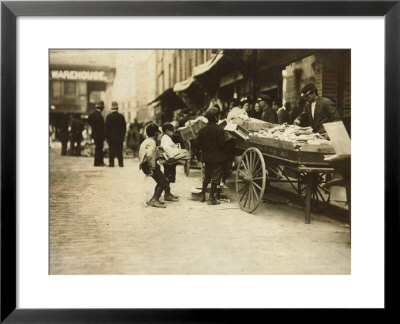 Swiping Behind The Cop's Back, Boston, Massachusetts, C.1909 by Lewis Wickes Hine Pricing Limited Edition Print image