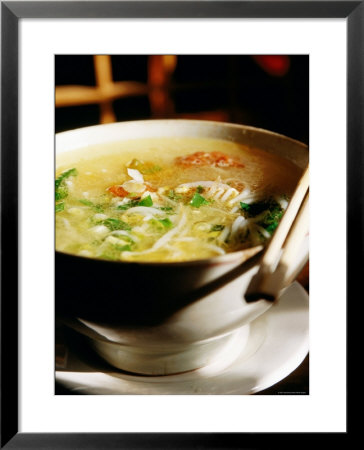 Across The Bridge Noodles At Brothers Jiang Restaurant, Kunming, Yunnan, China by Greg Elms Pricing Limited Edition Print image