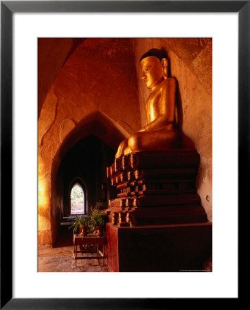 Golden Statue Of Buddha In Sulamani Temple, Bagan, Mandalay, Myanmar (Burma) by Anders Blomqvist Pricing Limited Edition Print image