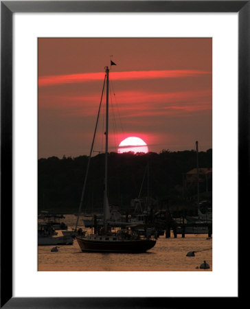 Boats At Sunset In A Harbor In Chatham, Cape Cod, Massachusetts by Darlyne A. Murawski Pricing Limited Edition Print image
