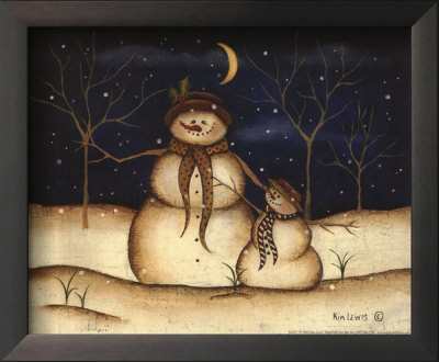 Three Snowmen by Kim Lewis Pricing Limited Edition Print image