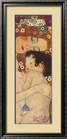 Mother & Child- by Gustav Klimt Pricing Limited Edition Print image