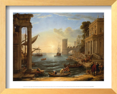 Seaport With The Embarkation Of The Queen Of Sheba, 1648 by Claude Lorrain Pricing Limited Edition Print image