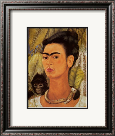Self-Portrait With Monkey, 1938 by Frida Kahlo Pricing Limited Edition Print image