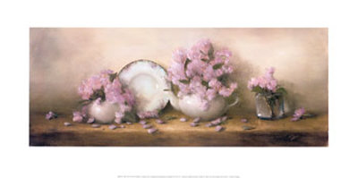 Still Life In Pink With Teapot by Judith Levin Pricing Limited Edition Print image