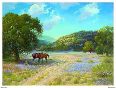 Lazy Blue Bonnet Days by Bill Curry Pricing Limited Edition Print image