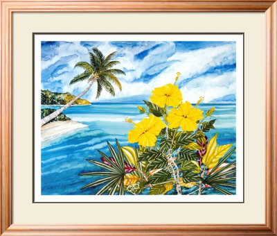 Yellow Hibiscus by Sherry Lynn Lee Pricing Limited Edition Print image