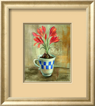 Orange Crocus Teacup by Silvia Vassileva Pricing Limited Edition Print image